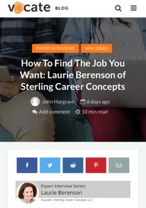 Vocate.me how to find the job you want Laurie Berenson expert interview 