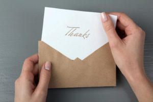 Make a great impression by following up with a thank you